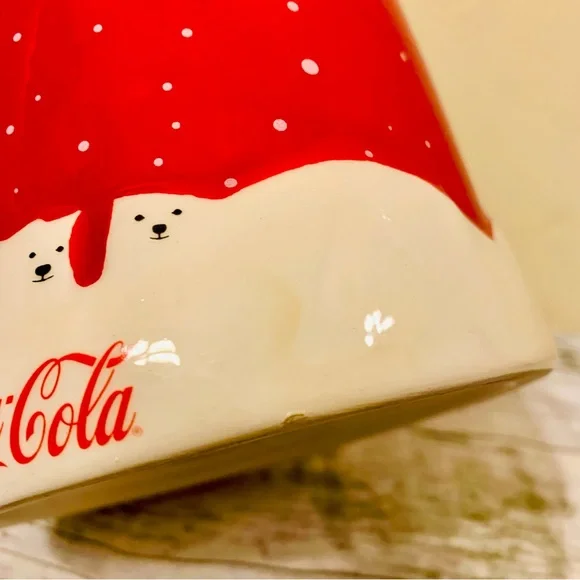 Coca-Cola Holiday Polar Bear Coffee Mug in Red and White - Picture 8 of 12